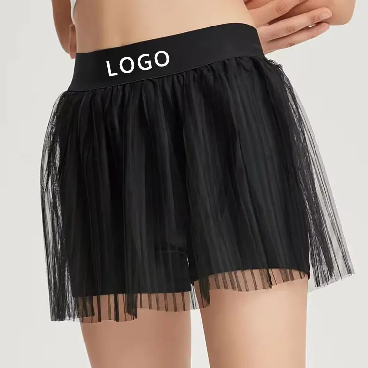 custom Wholesale Sexy Ladies White Skirts Sports Wear Quick Dry Women  Mesh  Tennis Skirt Shorts for women