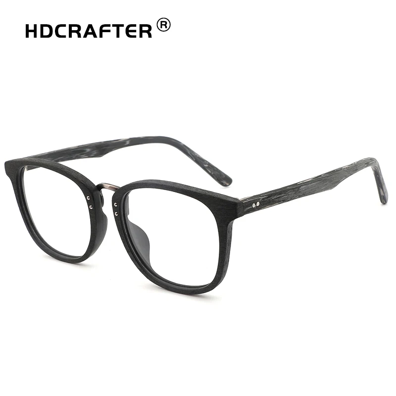 HDCRAFTER 2021 ацетатная деревянная оправа для очков ретро литературные новые очки модная плоская