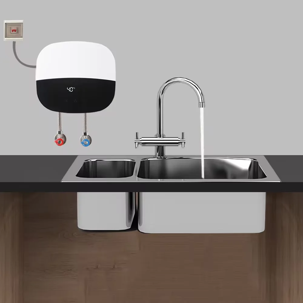 Home Mini Shower Bathroom Under Sink Tnstantaneous Electric Tankless Hot Water Heaters Electr Geyser For Kitchen