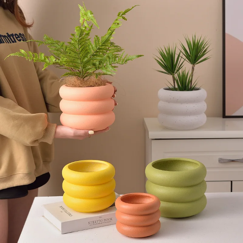 20224new design colorful succulent planter ceramic pot plant flower pots ceramic pots for indoor plants