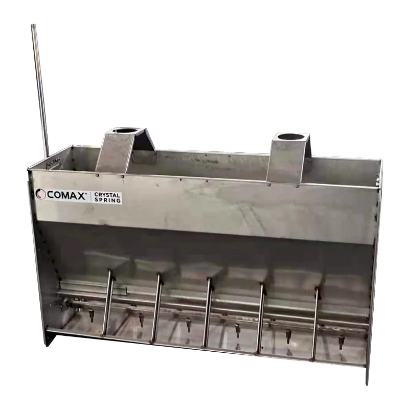 Cost-efficient Long life Farm Equipment Pig Nursery feed trough For Weaning Pig, double sides SS