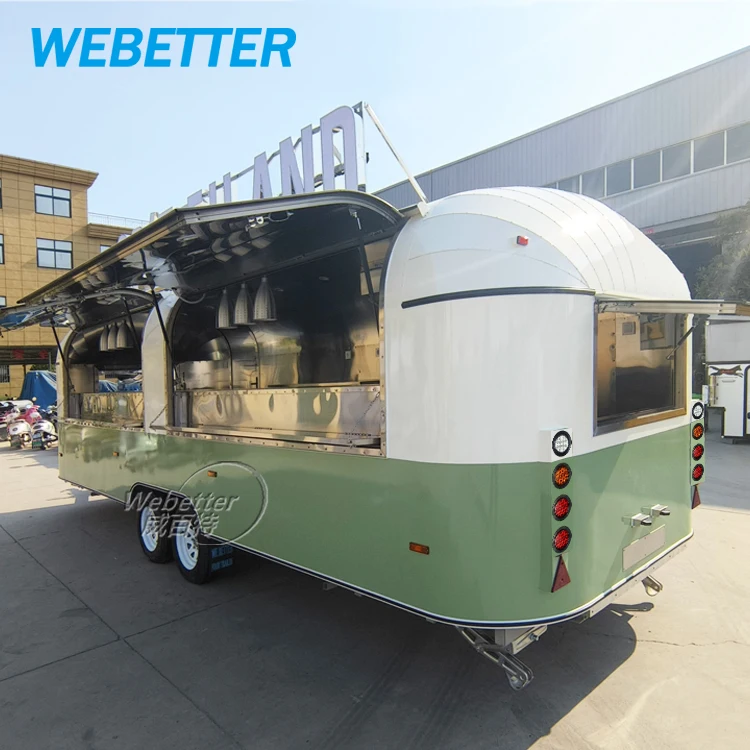 WEBETTER Cotton Candy Food Truck Street Pizza Trailer Cart Mobile Kitchen Fast BBQ Food Trailer With Full Kitchen Equipments