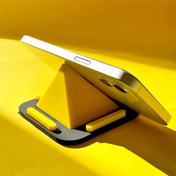 Silicone Cellphone Holder, Multifunctional Pyramid Phone Support, Pyramid Support 4 ANGLES for Cell Phone