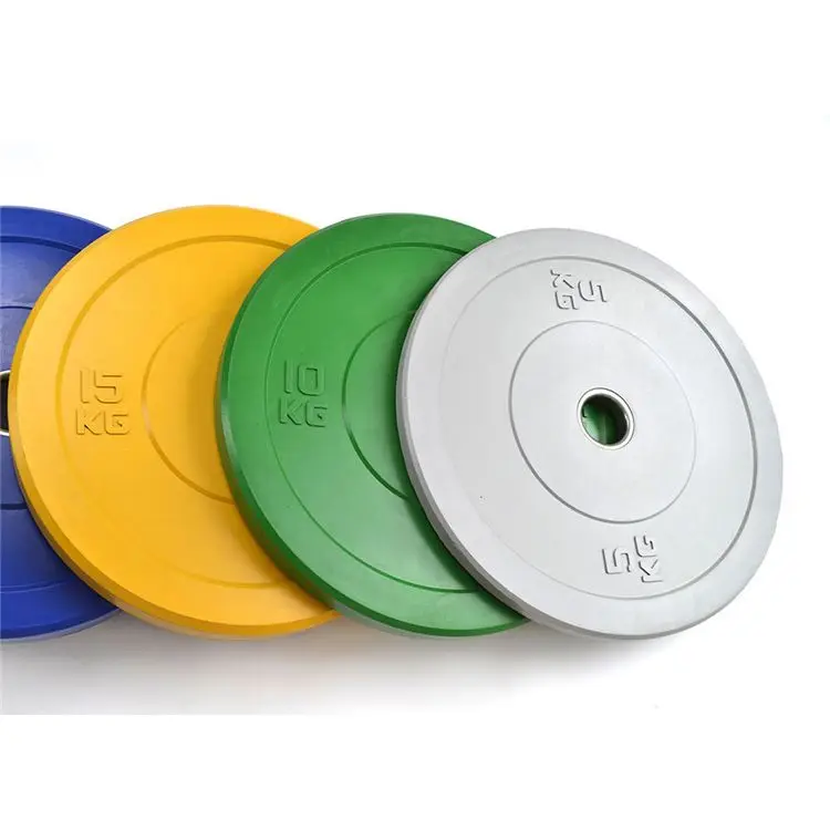 5/10/15/20/25Kg Free Weights Rubber Bumper Weight Plates For Gym Exercise