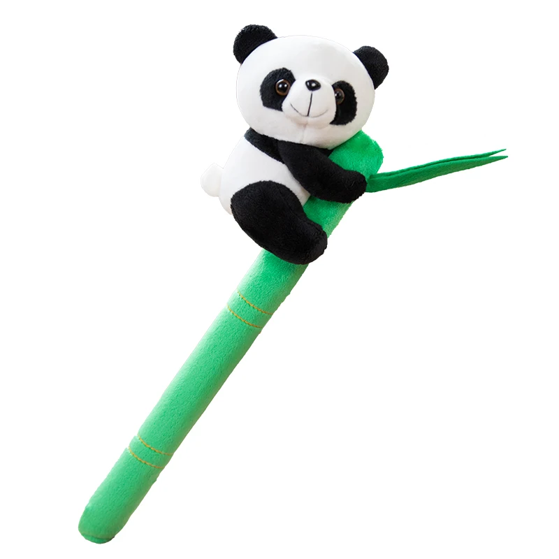 Wholesale Panda Plush Toy  Animal Toys Cute Clip Panda Plush Decoration Green Bamboo&Panda Plush Toys