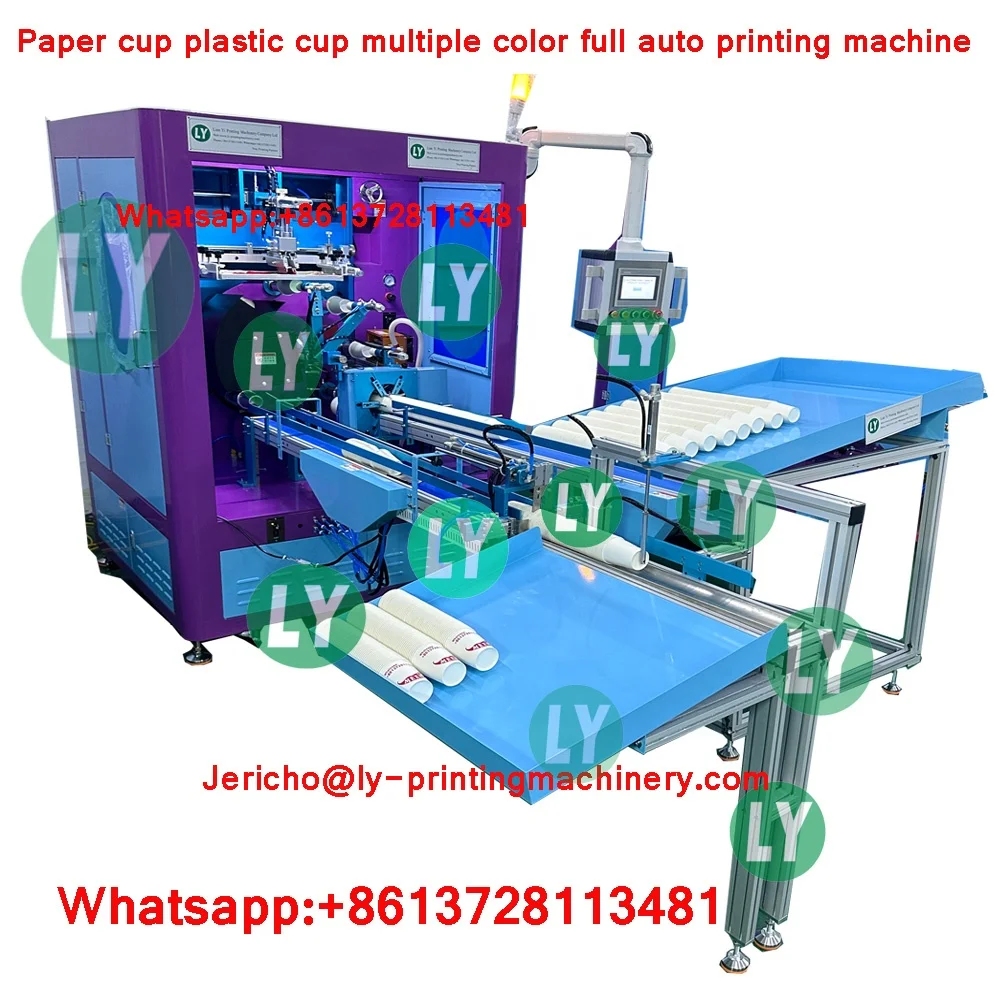 Plastic cup auto printing machine plastic cup automatic printing machine plastic cup auto screen printing machine