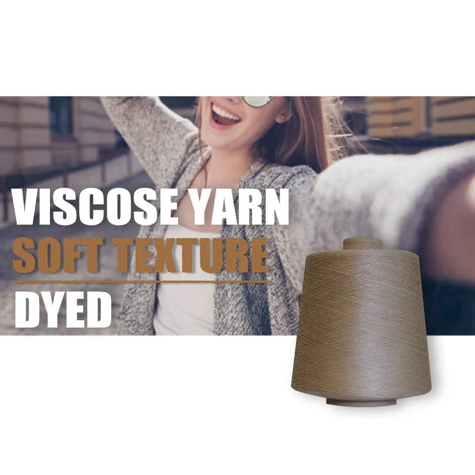 High Twist Soft Cool 100% viscose yarn staple fiber mercerized cotton filament yarn 30S/2 32S/2