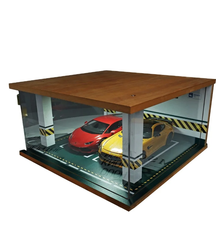 Car model parking garage model scene acrylic dust-proof high-end luxury display box storage box