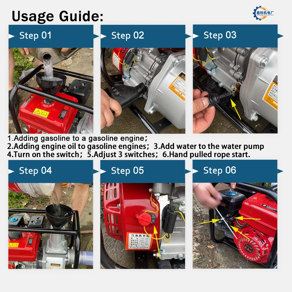 Single Cylinder Four-Stroke Air-Cooled Gasoline Engine Electric start gasoline engine