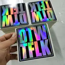 Заводская этикетка на заказ голографическая наклейка в виде яичницы с