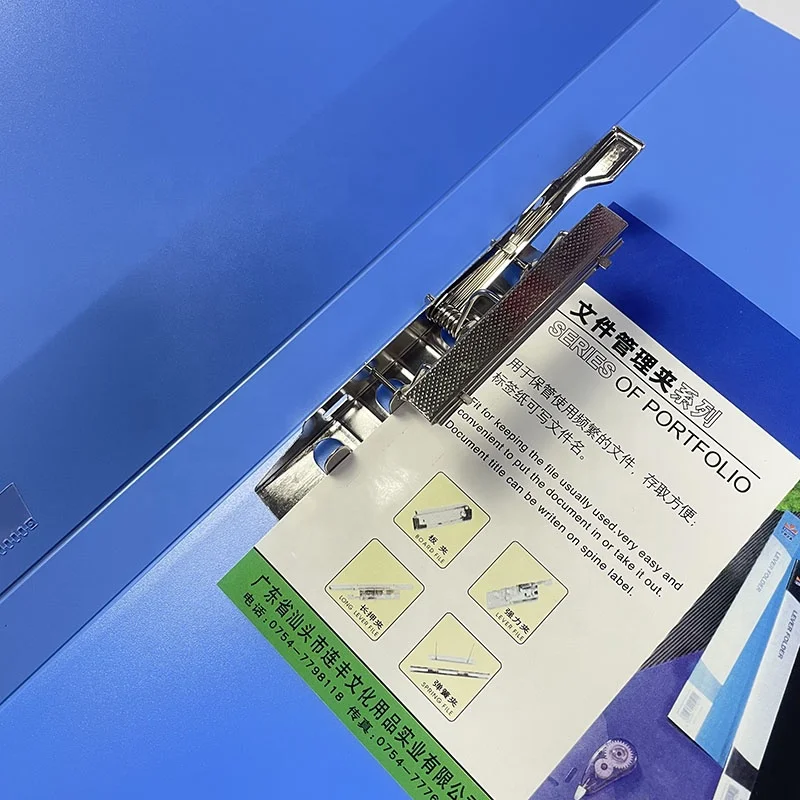Wholesale PP Office Stationery Cover Clip Folder Paper File Folder A4 Size Lever Arch File