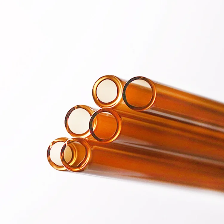 Clear Amber Boron Glass Tubes Heat Resistance Glass Pipes for Pharma Packaging