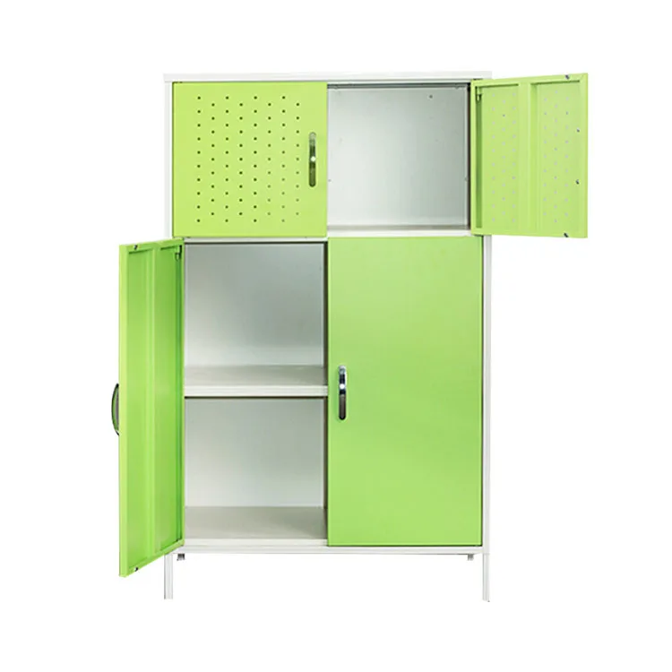 Colourful metal locker 4 doors metal locker steel storage fireproof cupboard