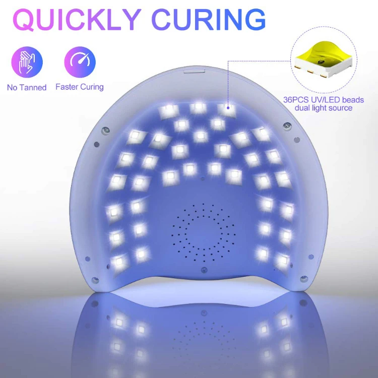 NAILGIRLS UV Nail Lamp Gel Nail Polish 150W UV Light Professional Led Nail Dryer with Metal Base