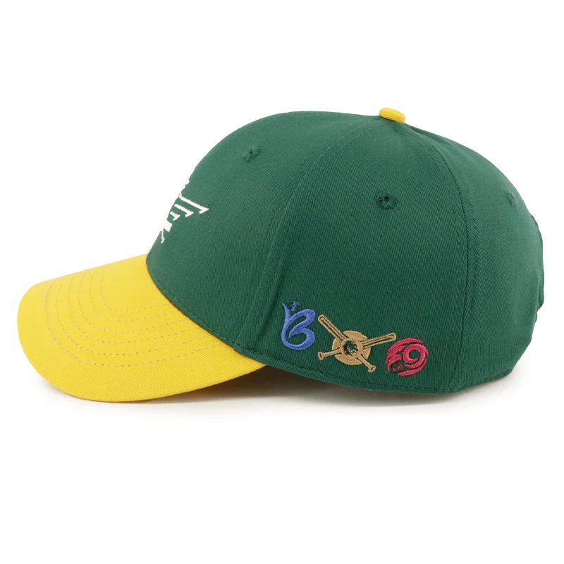 Supplier Custom Design Structured Cotton 6 Panel Embroidered Logo Two Tone Hat Sports Baseball Cap