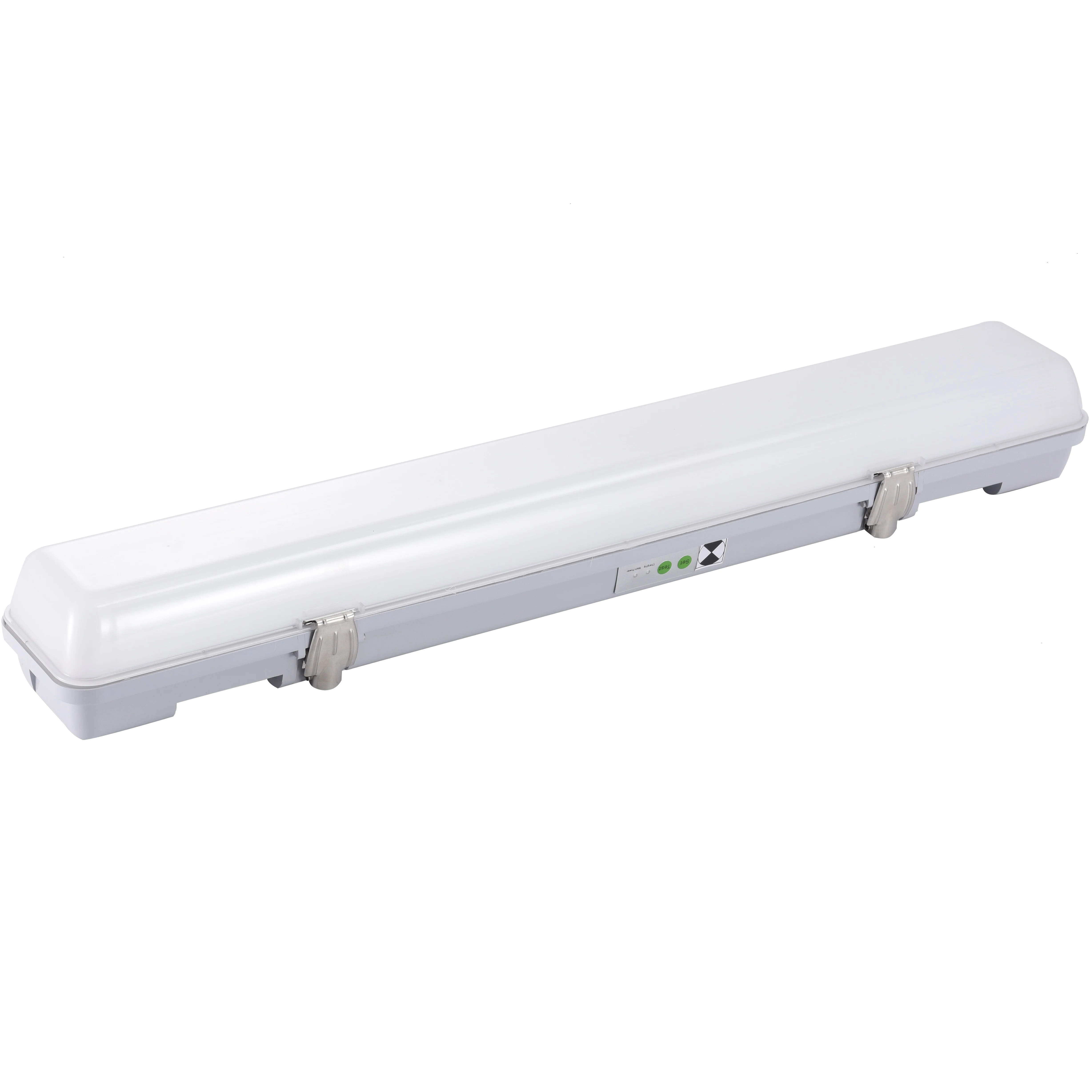 Clip-fixed Driver for easy replacement and maintenance  milky PC diffuser housing vapor tight luminaire garage fixture