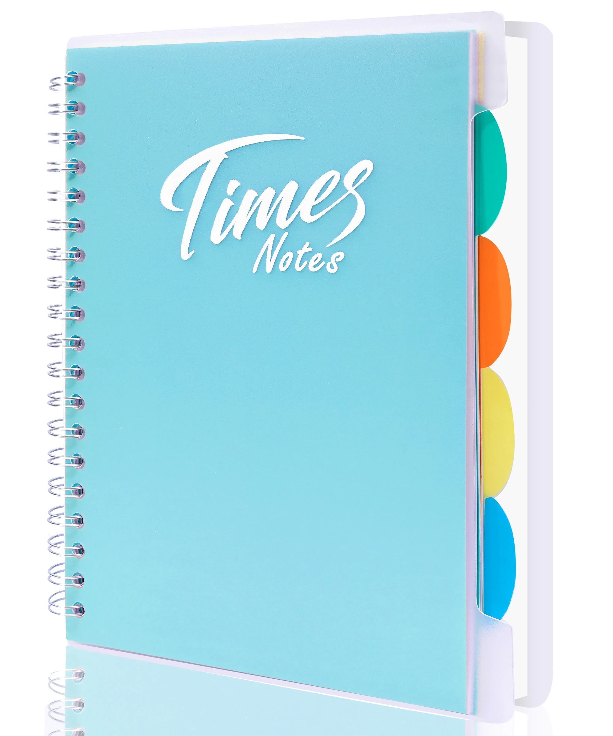 A5 Cheap price 5 subject pp cover with colored index tab divider colorful cute spiral notebook bound coil notebook