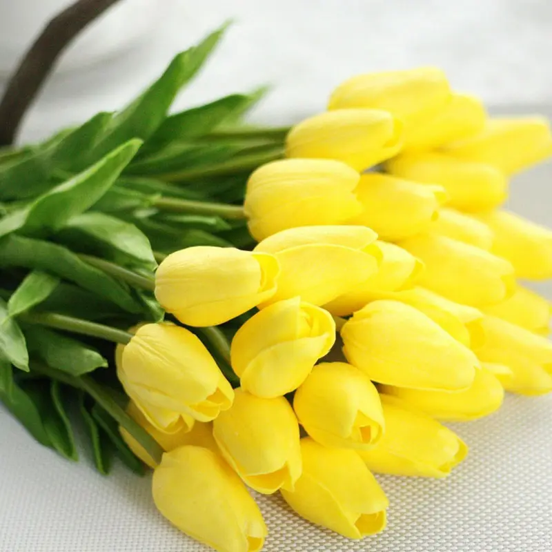 INUNION Artificial decorative flower bouquet  provide wholesale tulip pu artificial flower for home office wedding decoration
