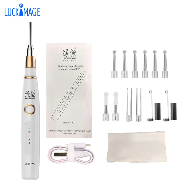  Luckimage заводская цена hd wifi Мини цифровой otoscope & офтальмоскоп наборы ухо эндоскоп