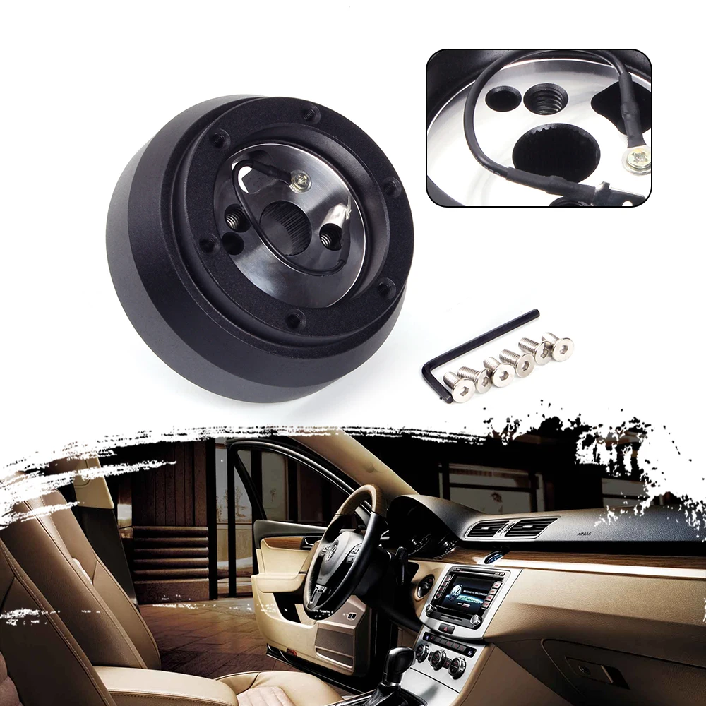 Aluminum 6 Hole Hub Boss Kit Steering Wheel Base for Chevrolet Dodge GMC Jeep SRT-4 SRK-170H Short Hub Adapter Kit