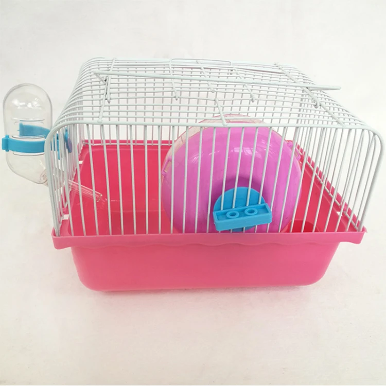 
Pink hamster cag cheap price small mini pet cage for squirrel gerbil ferret chinchilla sugar glider hedgehog with water feeder 