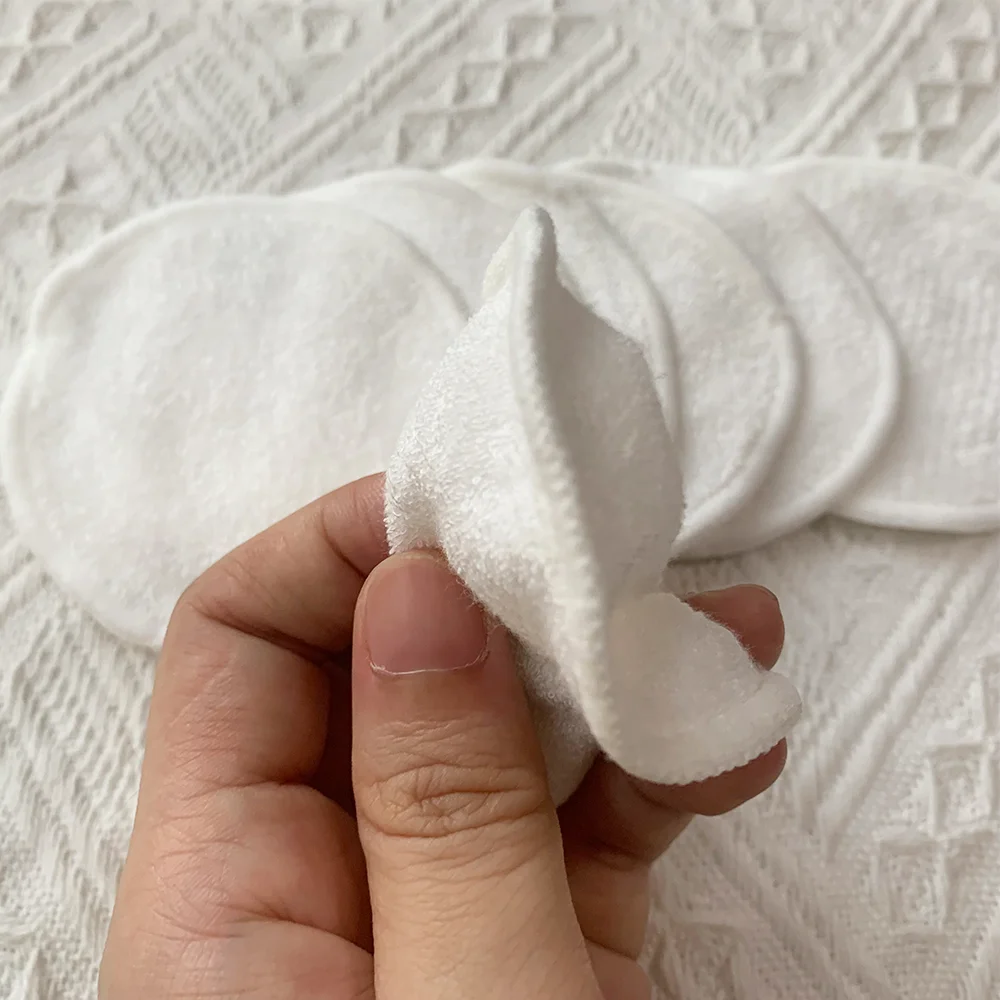 Wholesale eco friendly bamboo terry reusable cotton pads facial cotton pad for face and eye