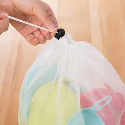 Wholesale New 2021Foldable Fine Mesh Net Washing Underwear Drawstring Polyester Laundry Bag