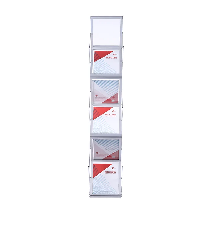 Free standing acrylic brochure holders magazine stand display rack