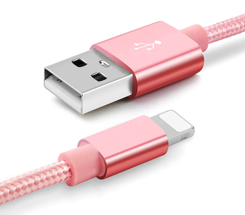 Dongguan factory wholesale Nylon braided micro USB cable charger charging data sync cable for cell phone 1m 2m 6ft type-c cable