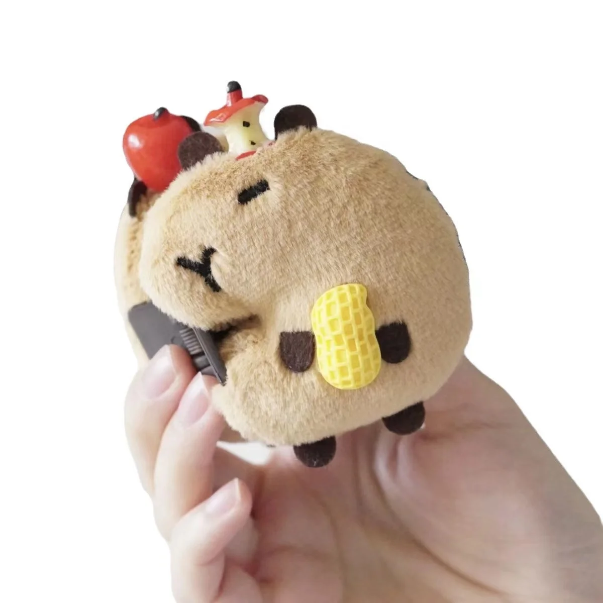 Lovely original manual capitol catch capybara plush cartoon shark clip barak fluffy hair headwear clip