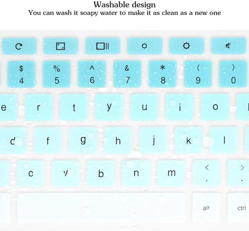 Customized language laptop keyboard cover soft silicone keyboard skin cover for macbook all models