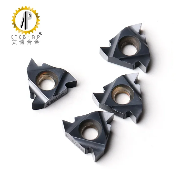 LOW MOQ Tungsten Carbide CNC  External Right And Left Threading  Turning Inserts Thread Cutting Tools 16ERAG60 with Ready Stock