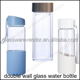 double glass water bottle