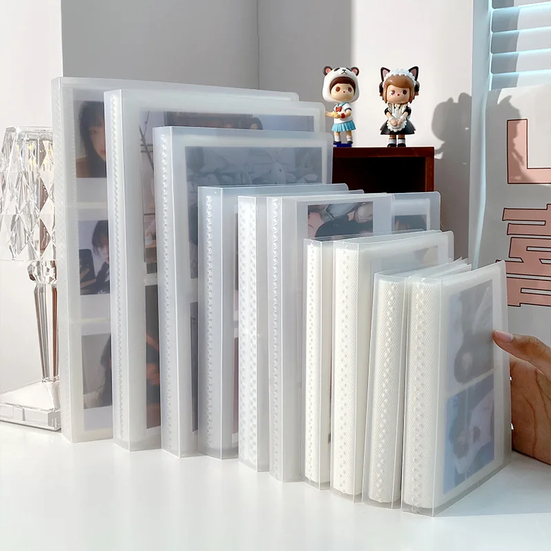 3/4/5/6/7 inch Clear Matte Plastic Photo Album Cover Large Capacity Transparent Photo Album