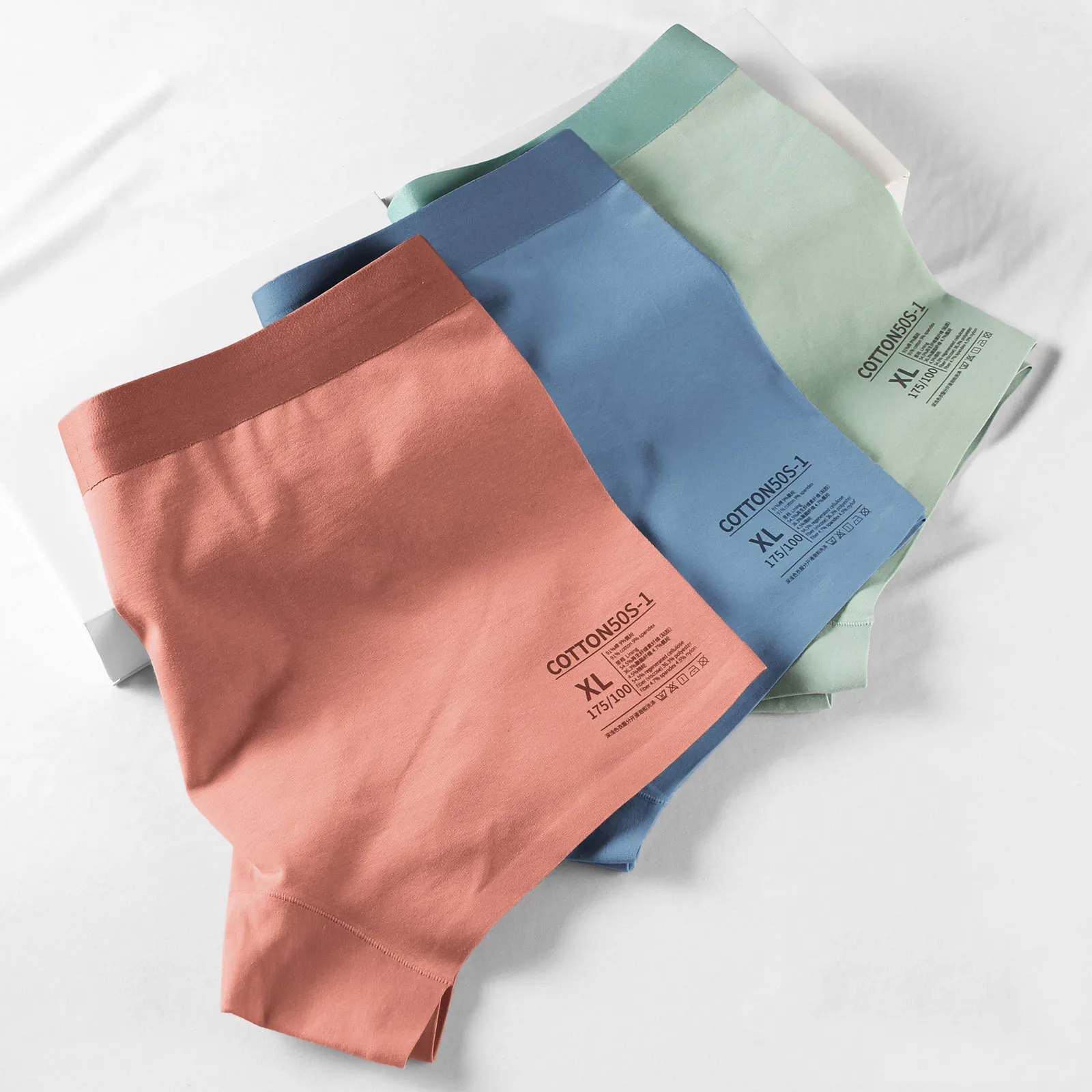 Wholesale Seamless Plus Size 50s Combed Cotton Men Boxer Underwear Custom