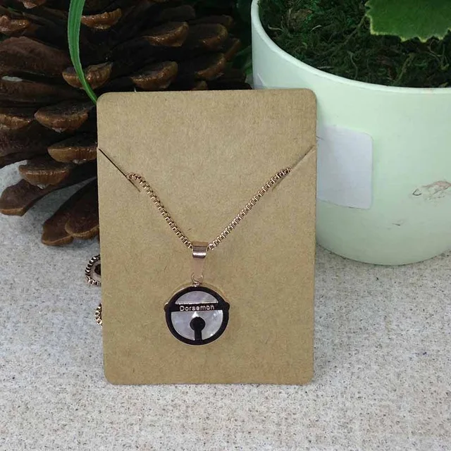 Custom Printed Necklace Display Cards Luxury Cheap Kraft Paper 5x7cm Jewelry Display Card