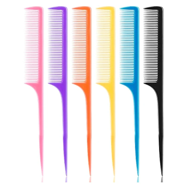 Low Price Wholesale Plastic Rat Tail Combs Custom Logo Antistatic Parting Comb Household Teasing Comb