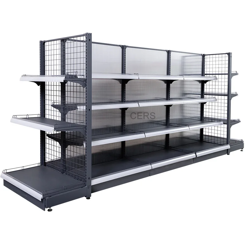 Cheap Supermarket Equipment Rak Gondola Gandola Wire Steel Shelves Supermarkets Super Shop Rack
