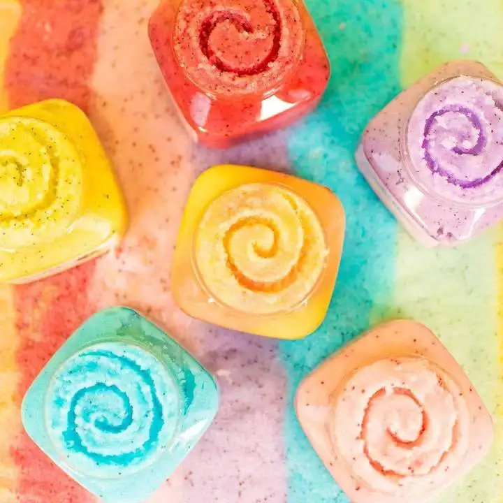 China Factory Cheap Price Low Moq Gommage Peche Du Corps Fruit Peach Essences Candy Sugar Ice Cream Pink Exfoliating Body Scrub