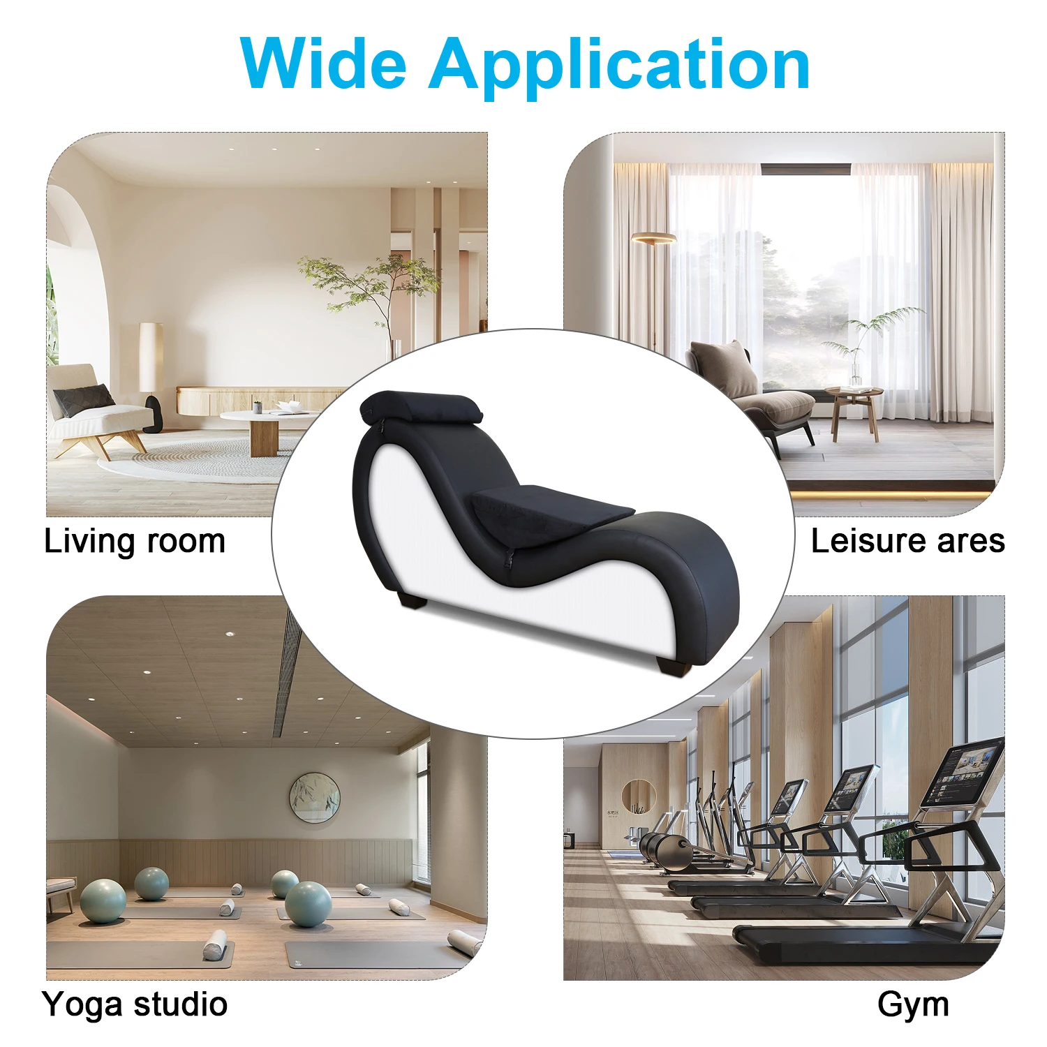 Black and white with lumbar pillow Making Love Chairs Sex Chair Relaxing Leisure Sleeping Living Room Furniture love Chair
