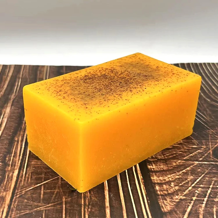 250g Skin Brightening Deep Cleansing Smoothing Turmeric Kojic Acid Lemon Soap for Dark Spots & Acne