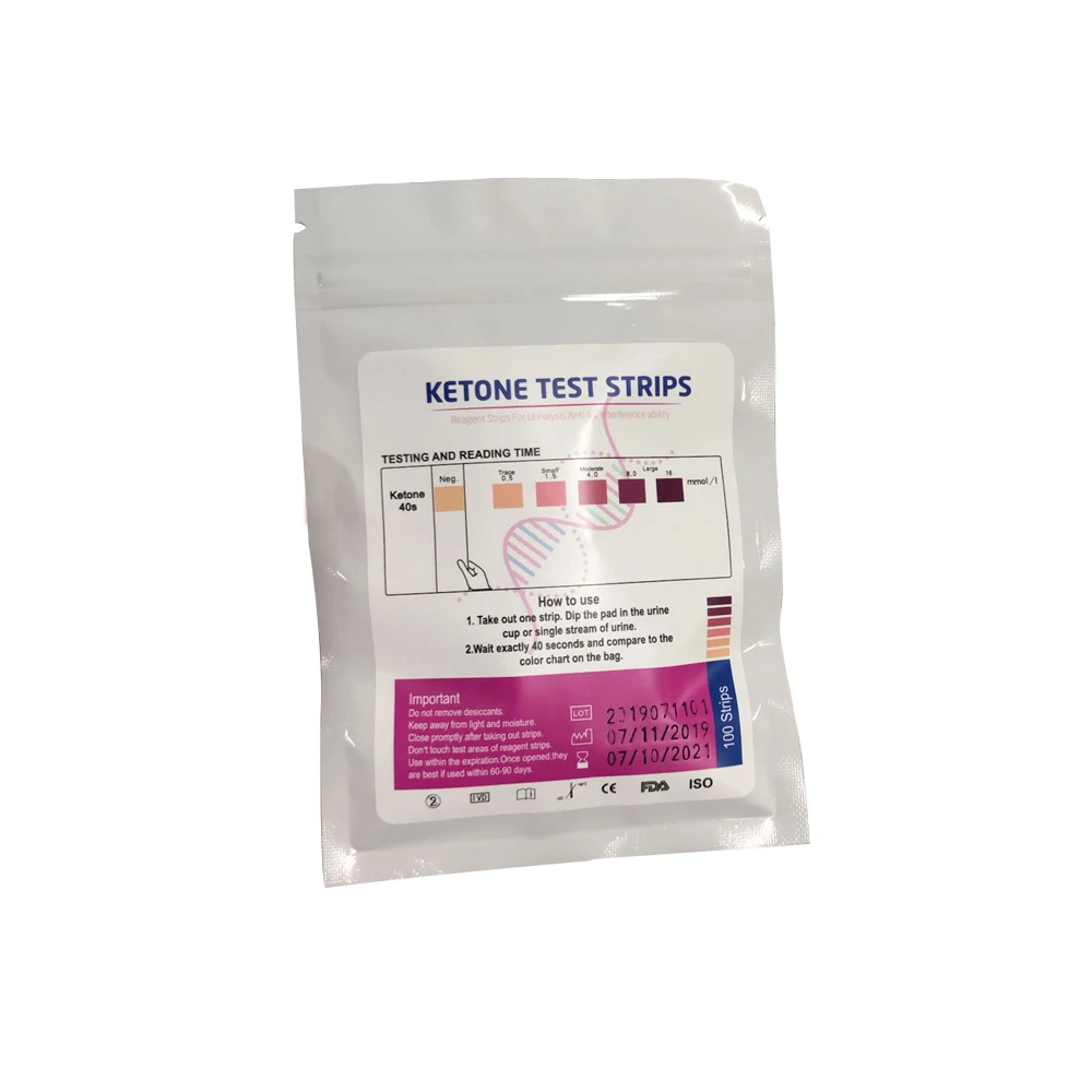 URS-1K, Ketosis Reagent Strips for Urinalysis, Ketone urine test reagent strip