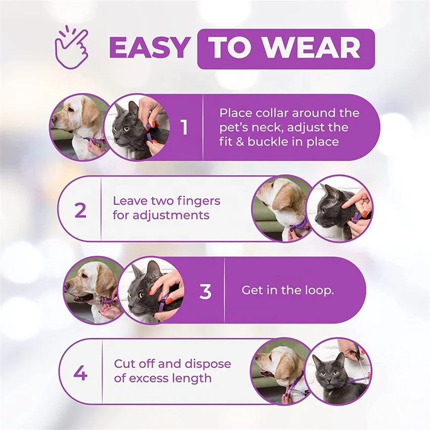 Adjustable lavender scent dogs calming collar waterproof stop bark collar for small dogs