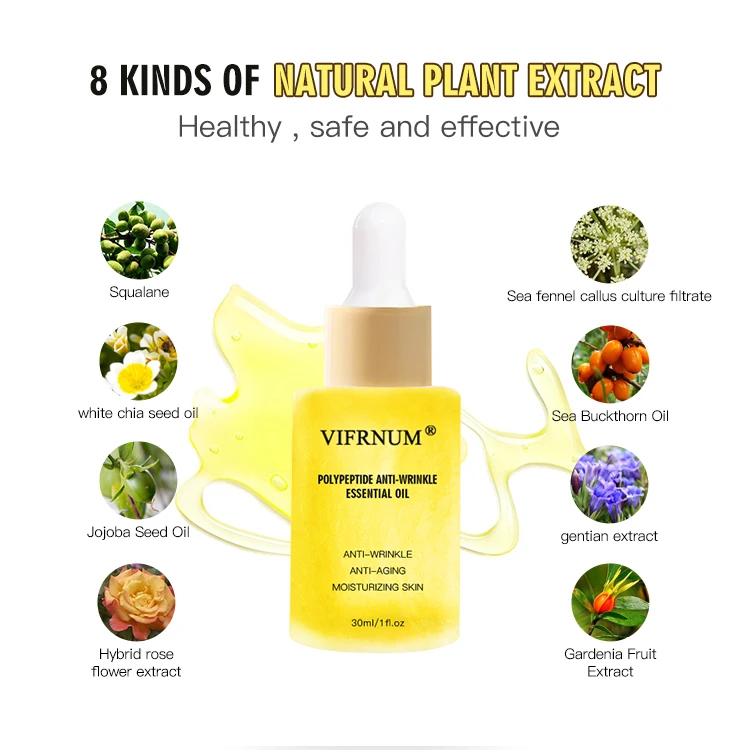 private label 30ml rose extract squalane moisturizing face oil brightening white chia seed facial oil