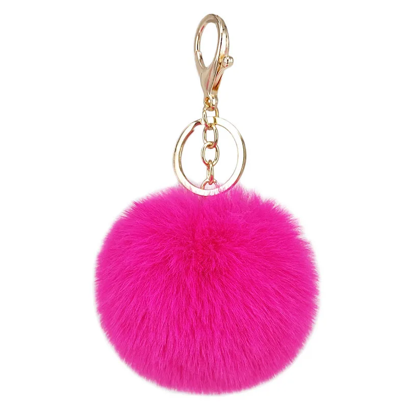 keychain fur pompom