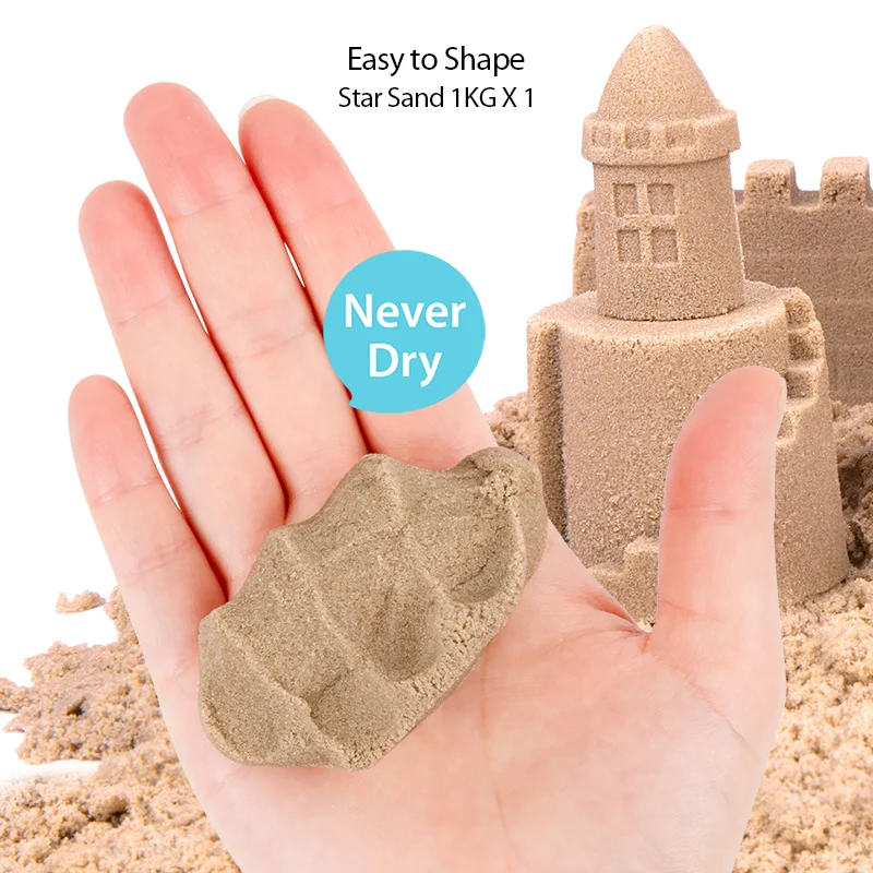 Creative Star Magic Sand for Kids Beach Sand 1KG DIY Arts & Crafts Outdoor Sand Play Set Sensory Toy