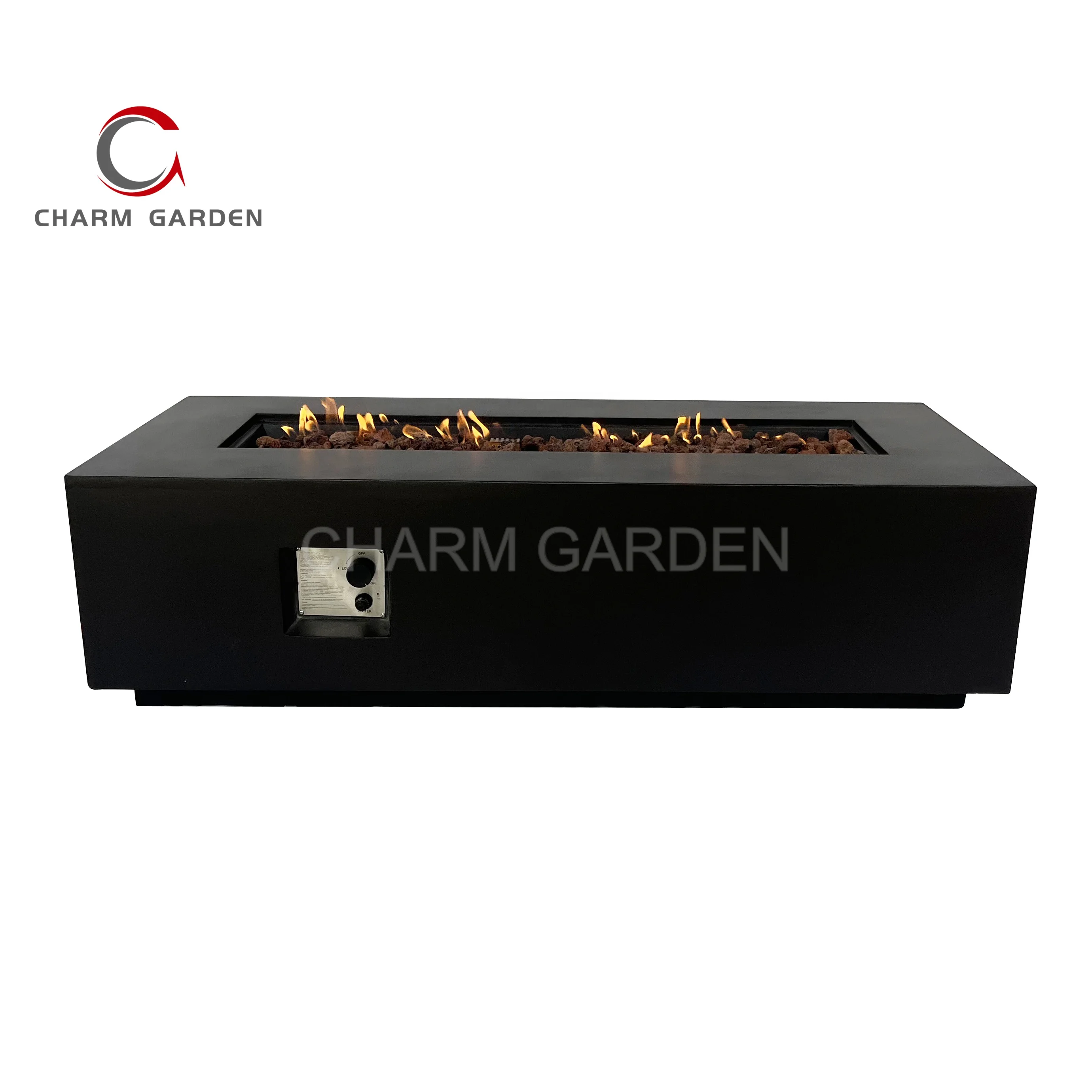 Hot Sale Outdoor Fireplace Gas Fire Pits Table With Tempered Glass Guard