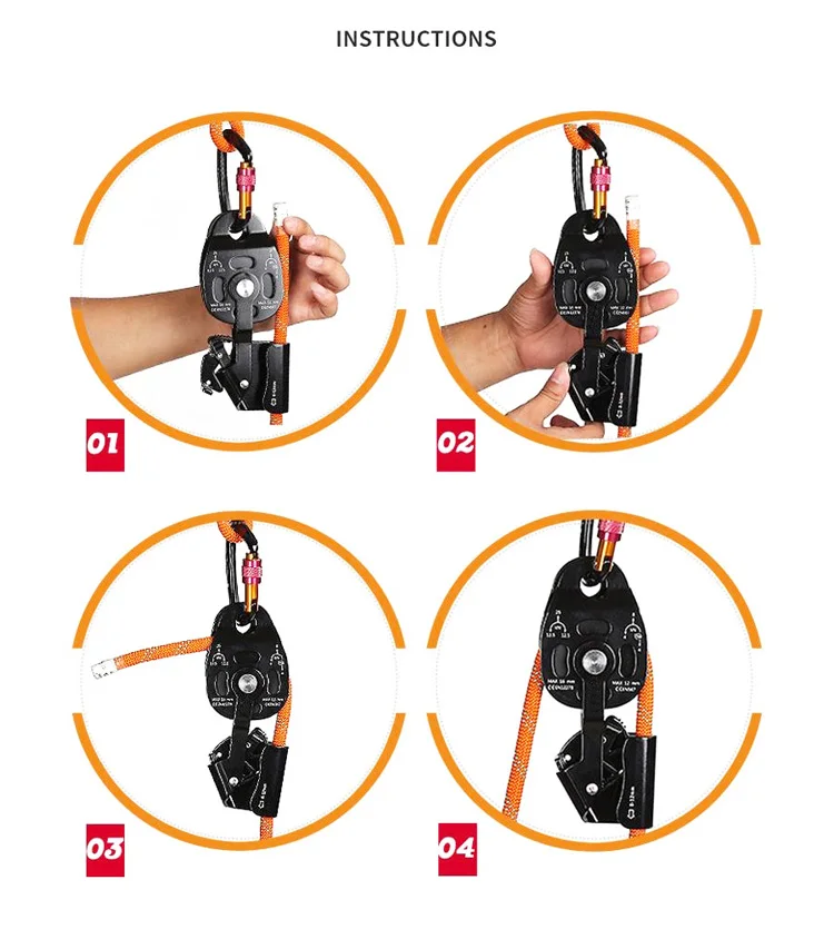 CE certified heavy transport rescue pulley for weight lifting rescue high altitude