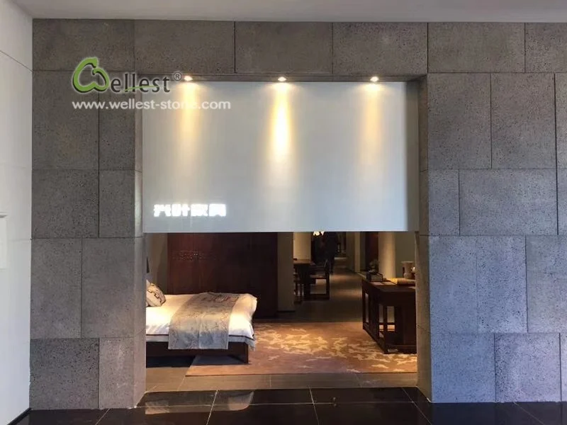 lava stone black wall cladding tile