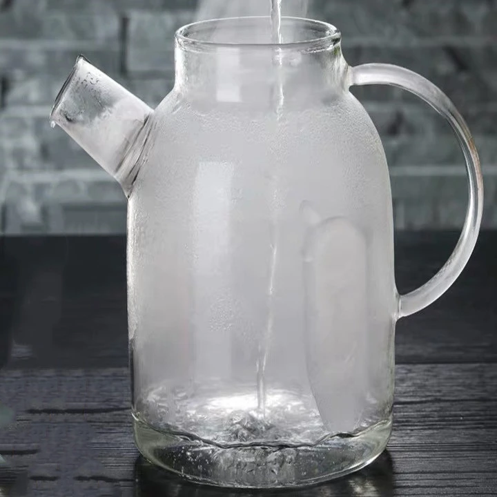 Suitable For Multiple Scenarios Glass Jugs With Handle 1500ml Gallon Drinking Jug Glass
